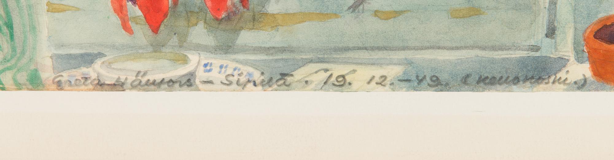 Greta Hällfors-Sipilä, The plant at the window.