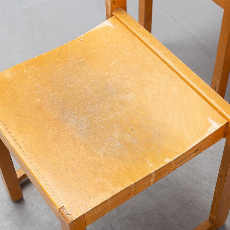 Six birch chairs by Sven Markelius, mid 20th Century.