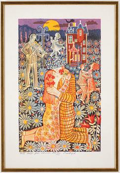 Mårten Andersson · MÅRTEN ANDERSSON, färglitografi, provtryck, 1963, signerad.