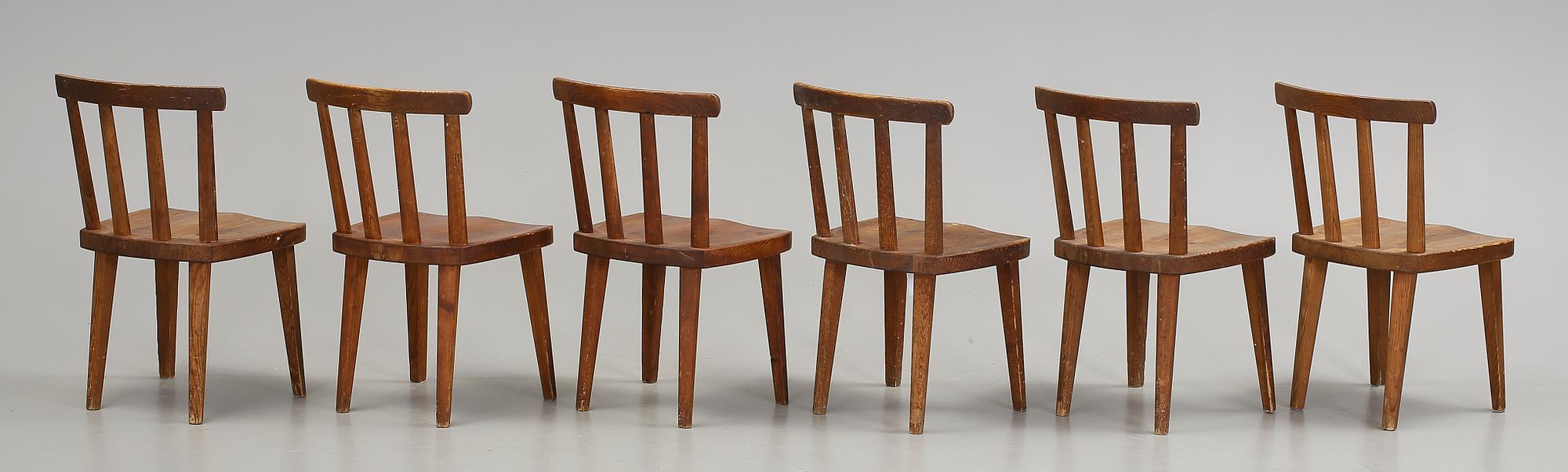STOLAR, 6 st, "Utö", Axel Einar Hjorth, Nordiska Kompaniet, 1930-tal.