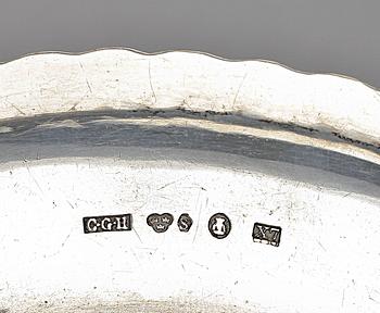 FAT, 4 st, silver, bla C G Hallberg, Stockholm, 1900-talets första hälft. Totalvikt ca 2248 g.