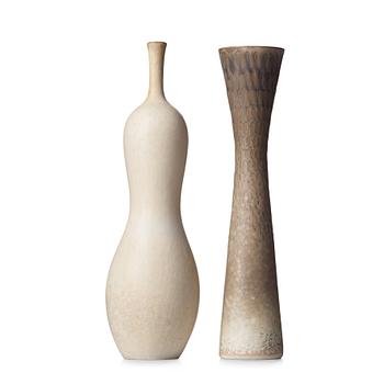 85. Carl-Harry Stålhane, two stoneware vases, Rörstrand, Sweden 1950's.