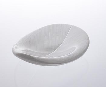 A Tapio Wirkkala glass dish, Iittala Finland.