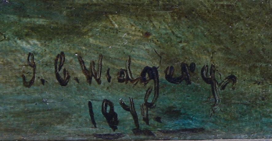 OKÄND KONSTNÄR, olja på duk, troligen England, 1800-tal. Bär sign och dat.