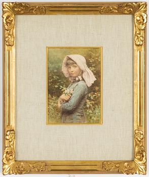 Henry James Johnstone, Girl with Wild Roses.