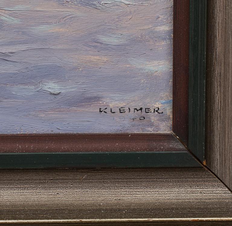 AXEL KLEIMER, olja på pannå, signerad och otydligt daterad -40.