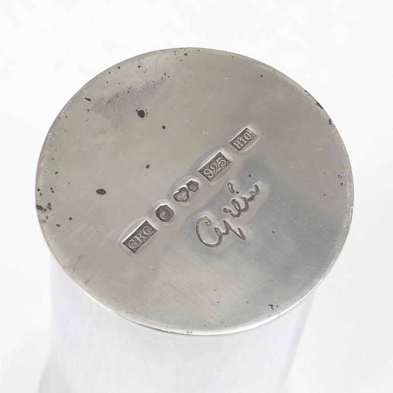 Gunnar Cyrén, Vase, sterling silver, Gävle, 1982.