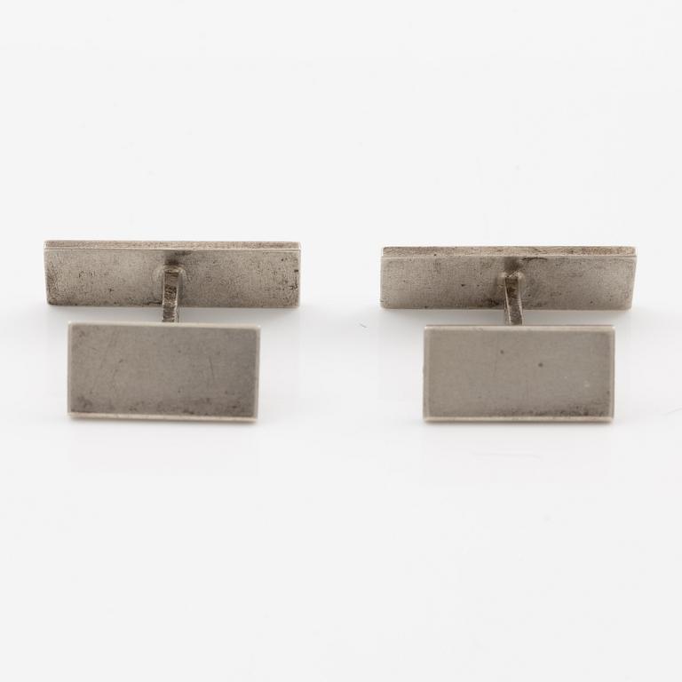 Wiwen Nilsson, cufflinks, a pair of silver, Lund 1938.