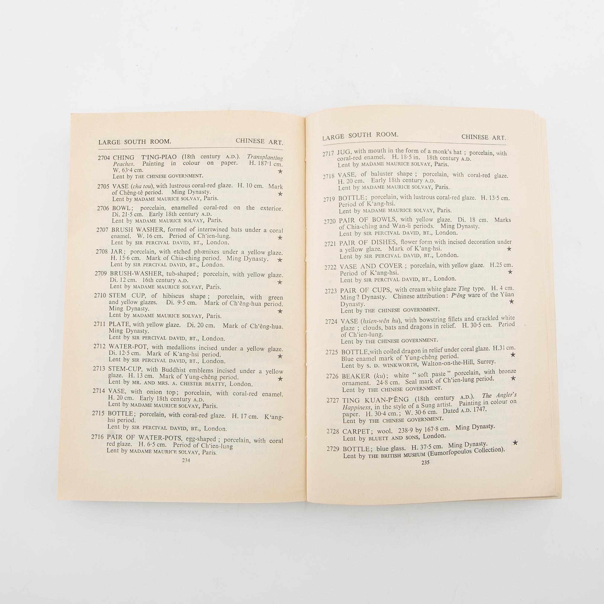 Bok "International Exhibition of Chinese Art" 1936.