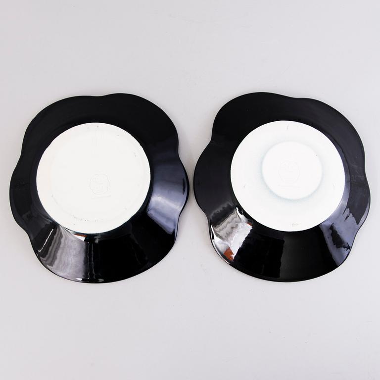 BIRGER KAIPIAINEN, FAT, 2 st, keramik, märkt Viola 1967, Arabia Finland, Kaipiainen Invenit.