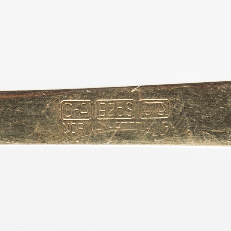 SALLADSBESTICK - DAVID ANDERSEN, sterlingsilver, 1900-talets mitt.