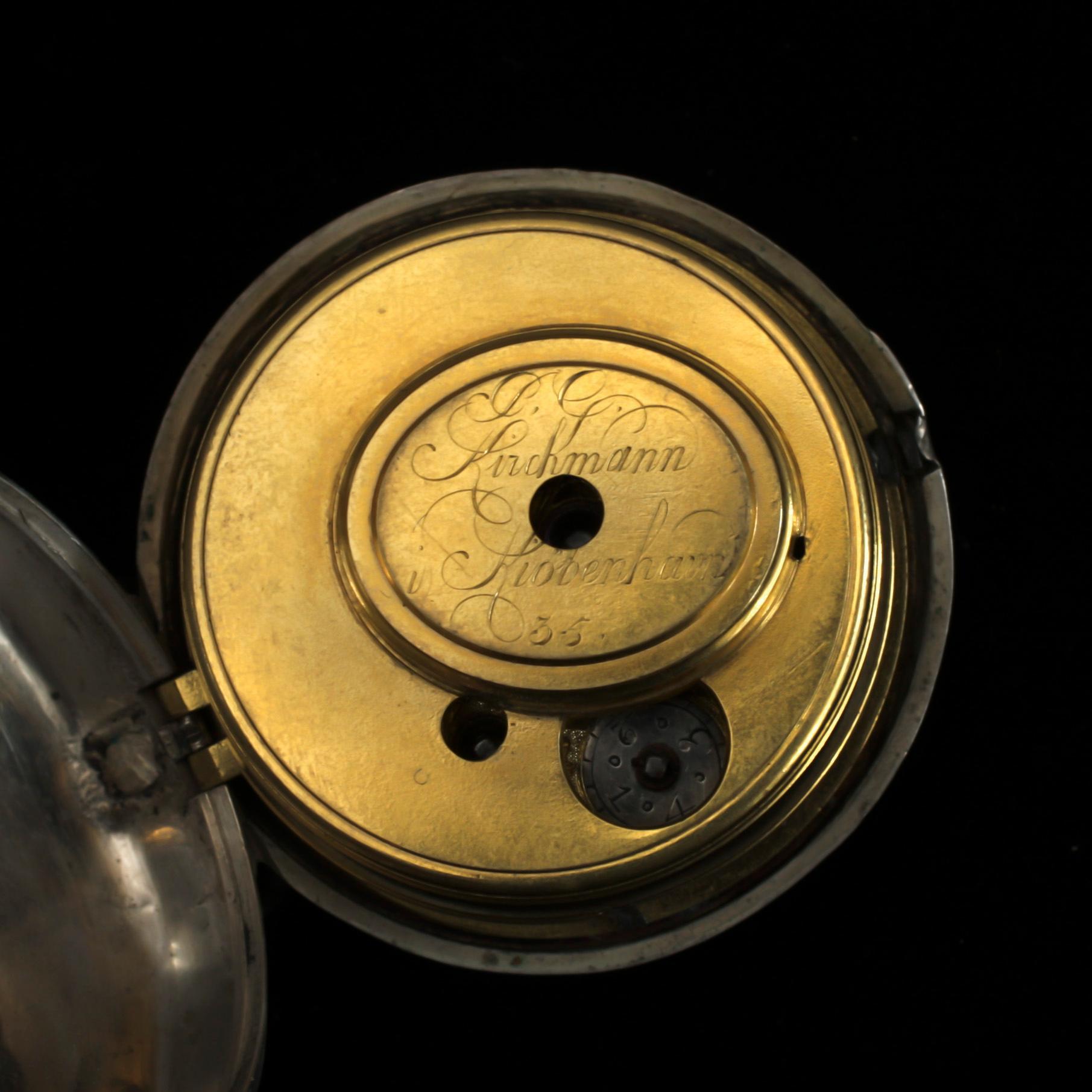 HERRFICKUR, silver. Spindelgång. Sign Kirckman, Kiöbenhavn.