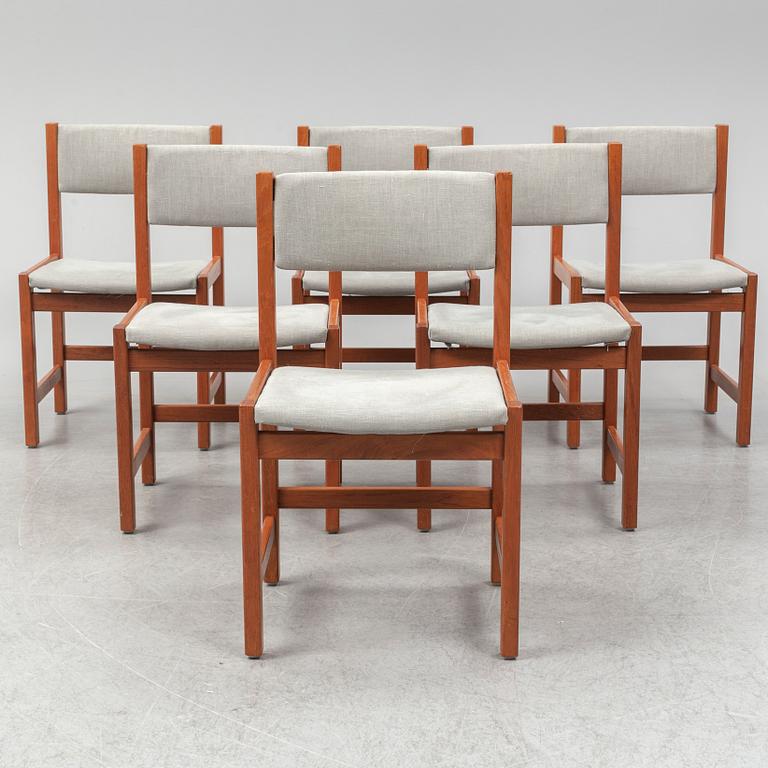 A set of six dining chairs, Ulferts, Tibro, Sweden, second half of the 20th Century.