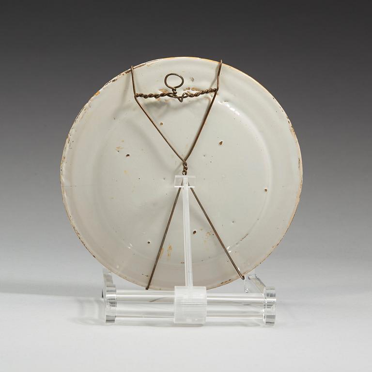An Italian Castelli dish, 18th Century.