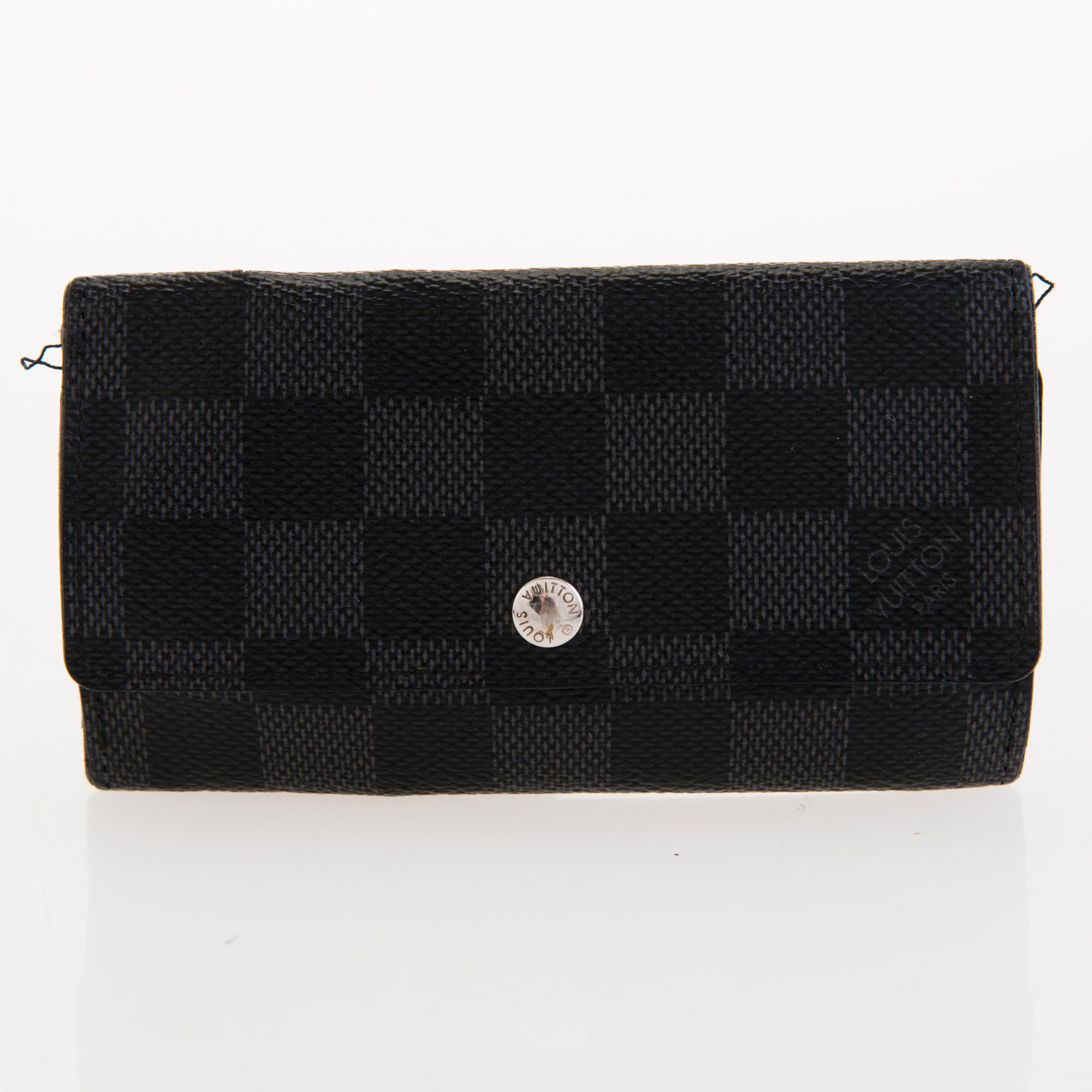 LOUIS VUITTON, Damier Graphite VYÖ, KORTTIKOTELO JA AVAINKOTELO.