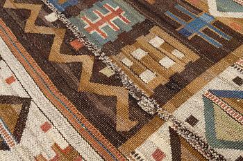 Märta Måås-Fjetterström, a 'Renaissance' drape, flat weave, c. 213 x 145 cm, signed MMF.