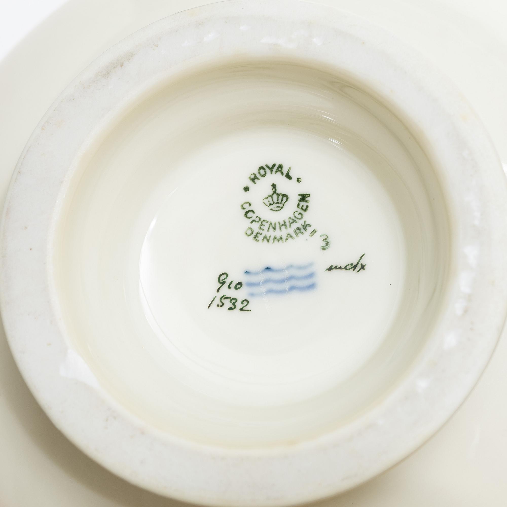 Royal Copenhagen, A Royal Copenhagen coffee service, Denmark, 20th century.