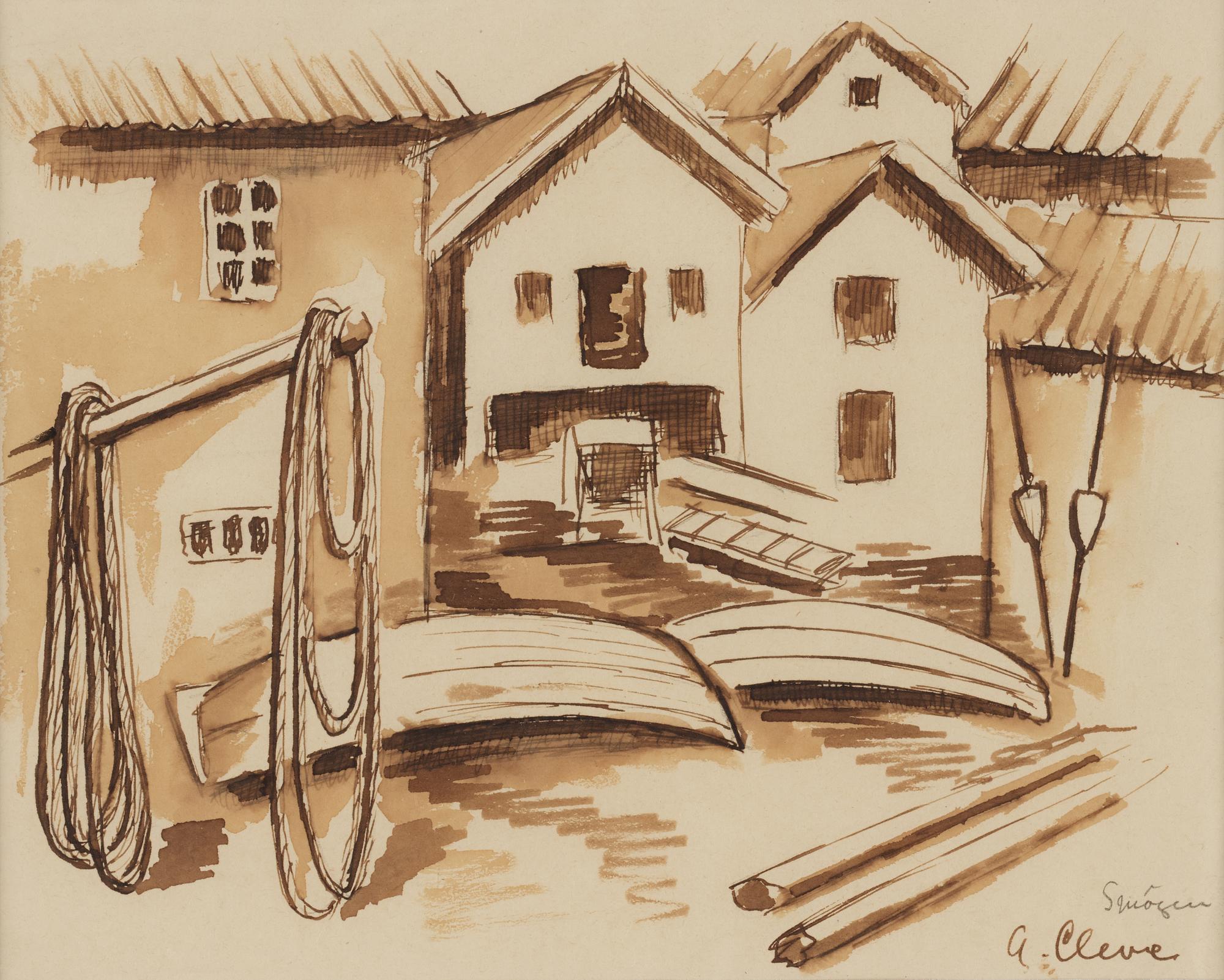AGNES CLEVE, ink. Signed.