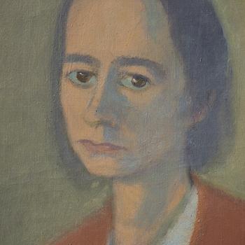 Vera Frisén, oil on relined canvas, signed.