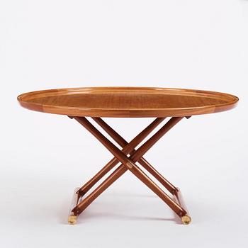 Mogens Lassen, a mahogany 'Egyptian table', A.J Iversen, Denmark, probably 1950s.