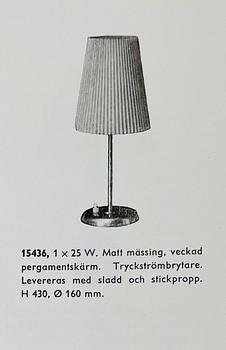 Harald Notini, a pair of table lamps model "15436", Arvid Böhlmarks Lampfabrik, Stockholm, 1950's.