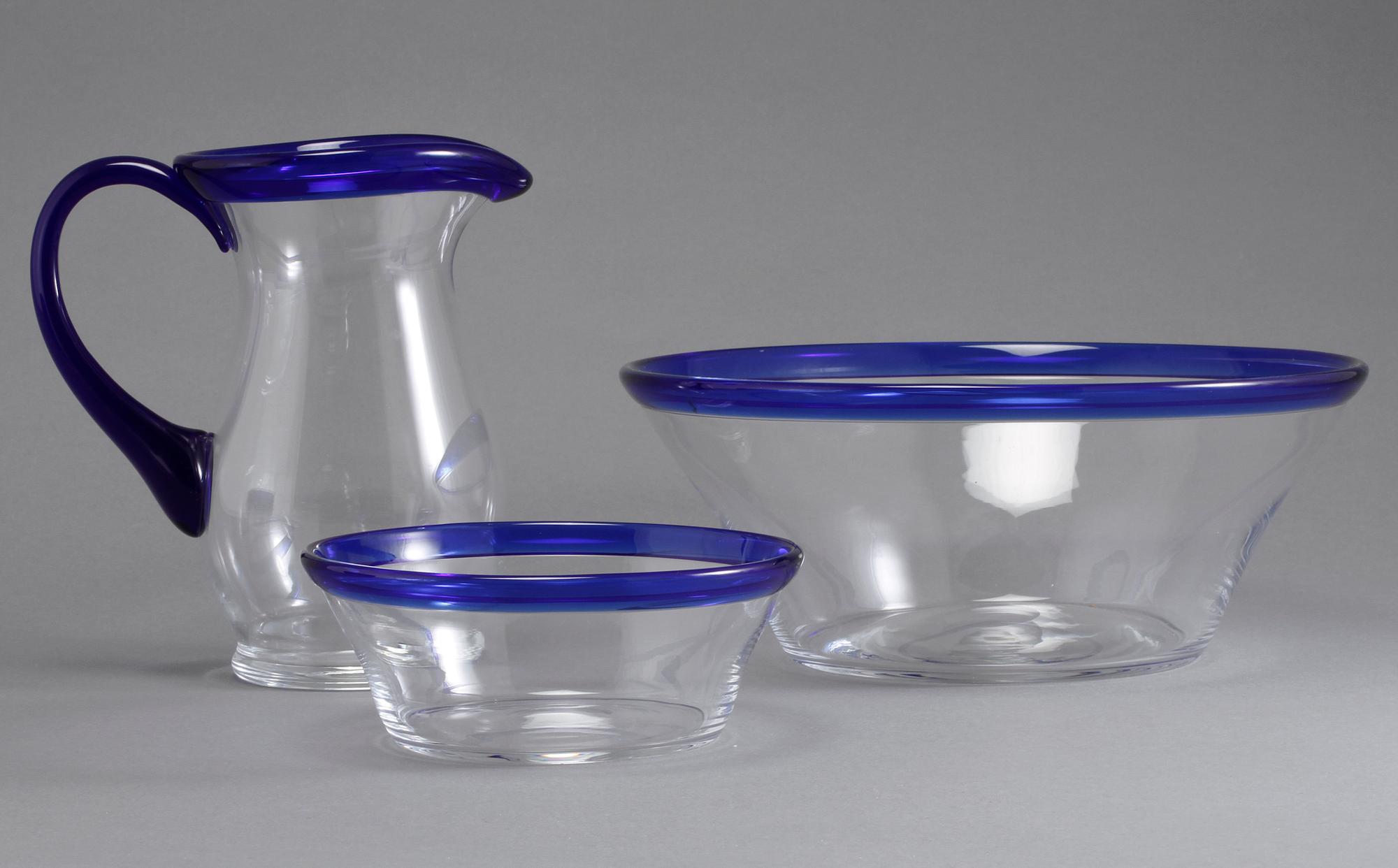 PARTI GLAS, 8 delar, Bergdala glasbruk, 1900-talets slut.