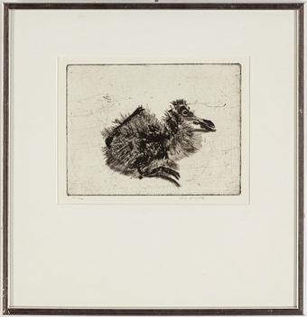 Lena Cronqvist, drypoint, 1984, signed 125/130.