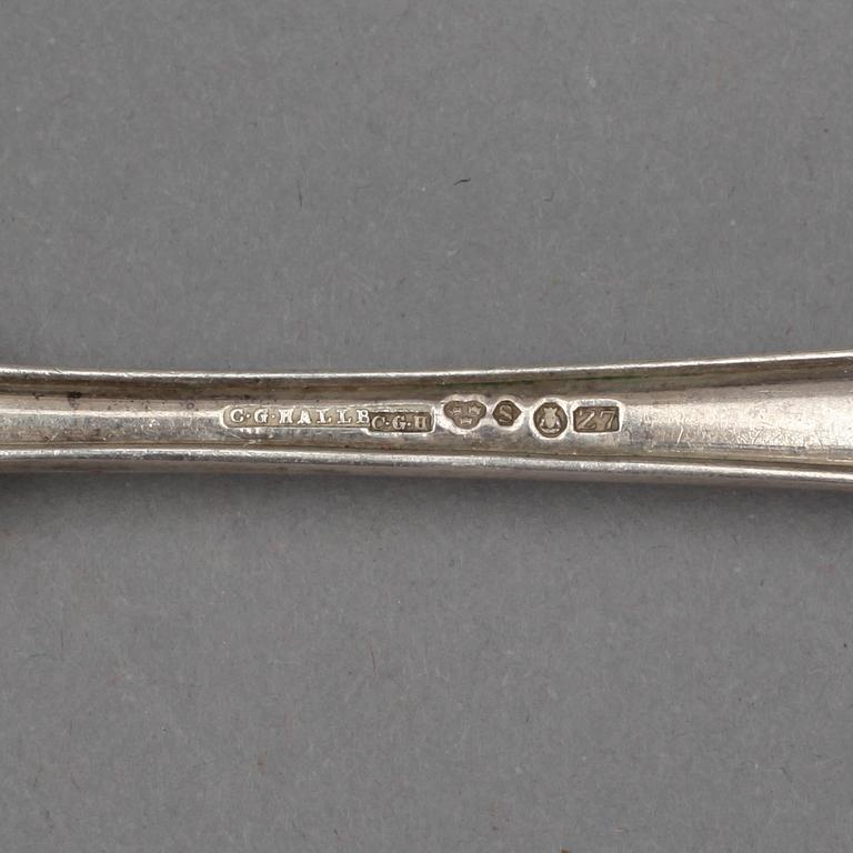PARTI SILVER, 16 delar, bl.a CG Hallberg Stockholm 1936, vikt ca 403 gram.