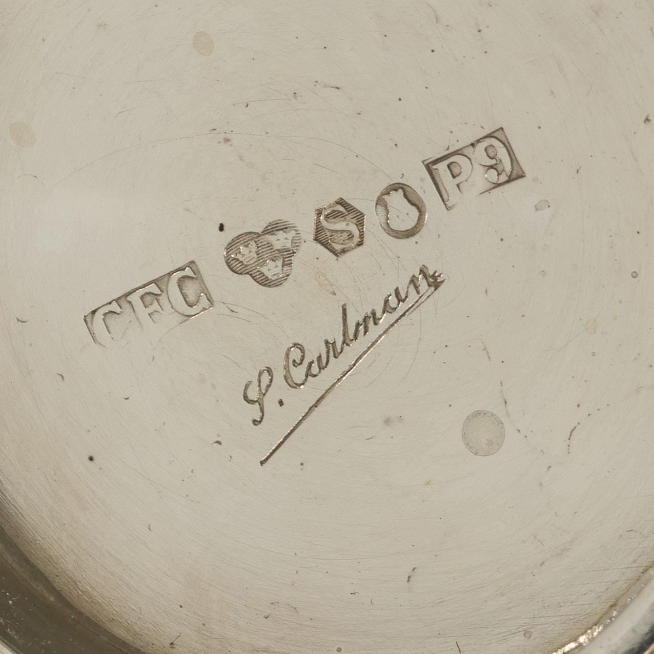 Sven Carlman, bägare, silver, CF Carlman, Stockholm 1965.