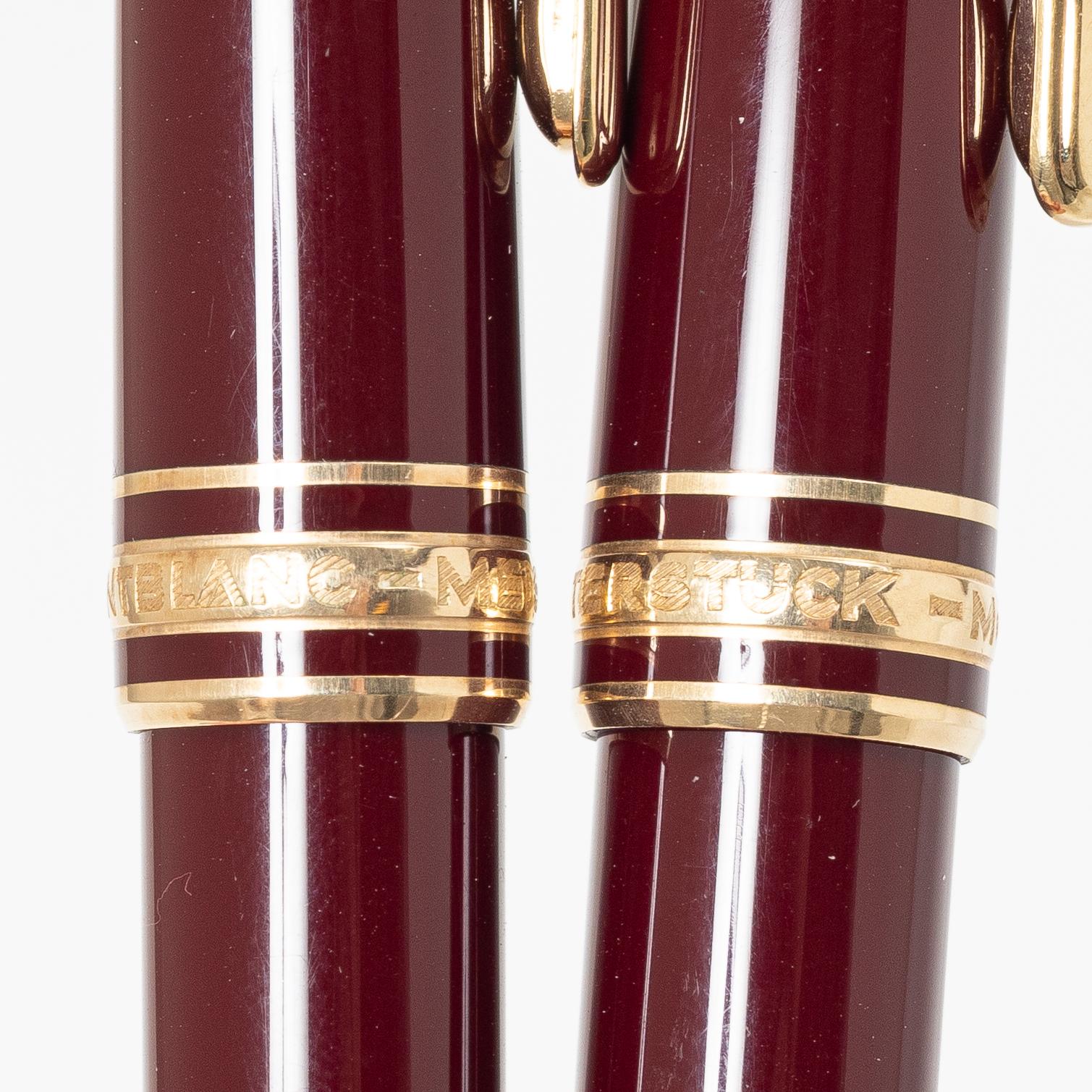 Kulspetspennor, 2 st, "Meisterstück", Mont Blanc, Tyskland. .