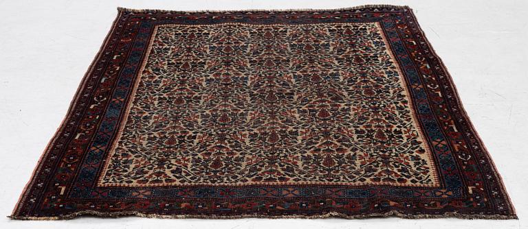 An antique Afshar rug, c. 153 x 124 cm.