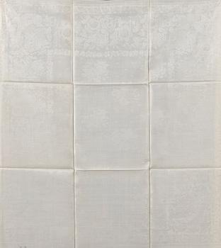 Napkins 10 + 3 pcs Damask circa 1900.