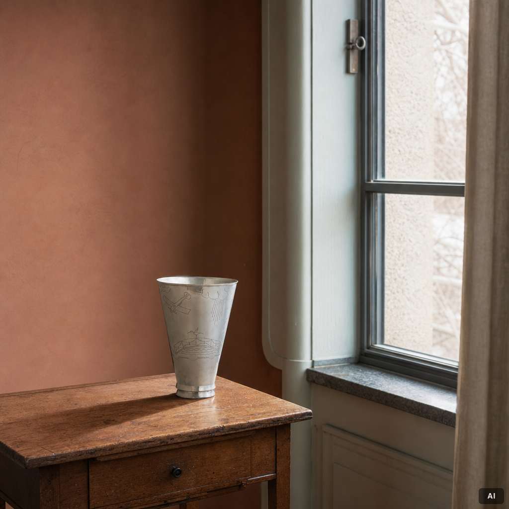 Nils Fougstedt, Vase, Firma Svenskt Tenn, Stockholm, 1925.