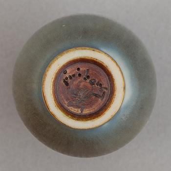 Berndt Friberg, a set of five stoneware miniature vases, Gustavsbergs studio, 1950's.