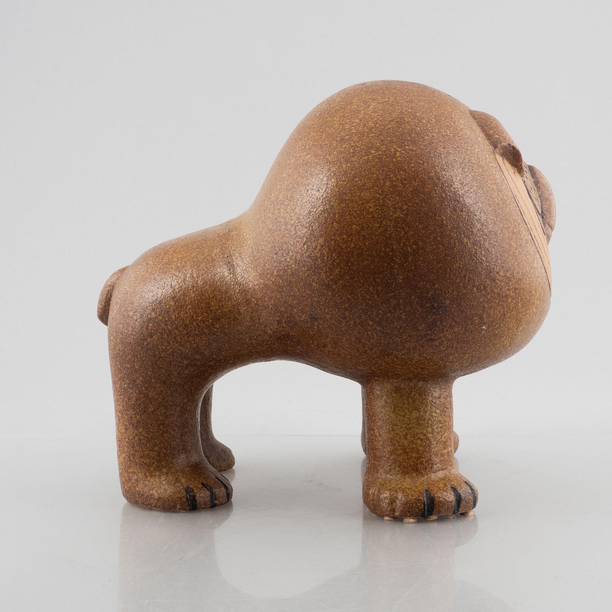 Lisa Larson, "Bulldog Maxi", skulptur, stengods, Gustavsberg, efter 1972.