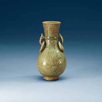 1245. A celadon glazed vase, Ming dynasty.