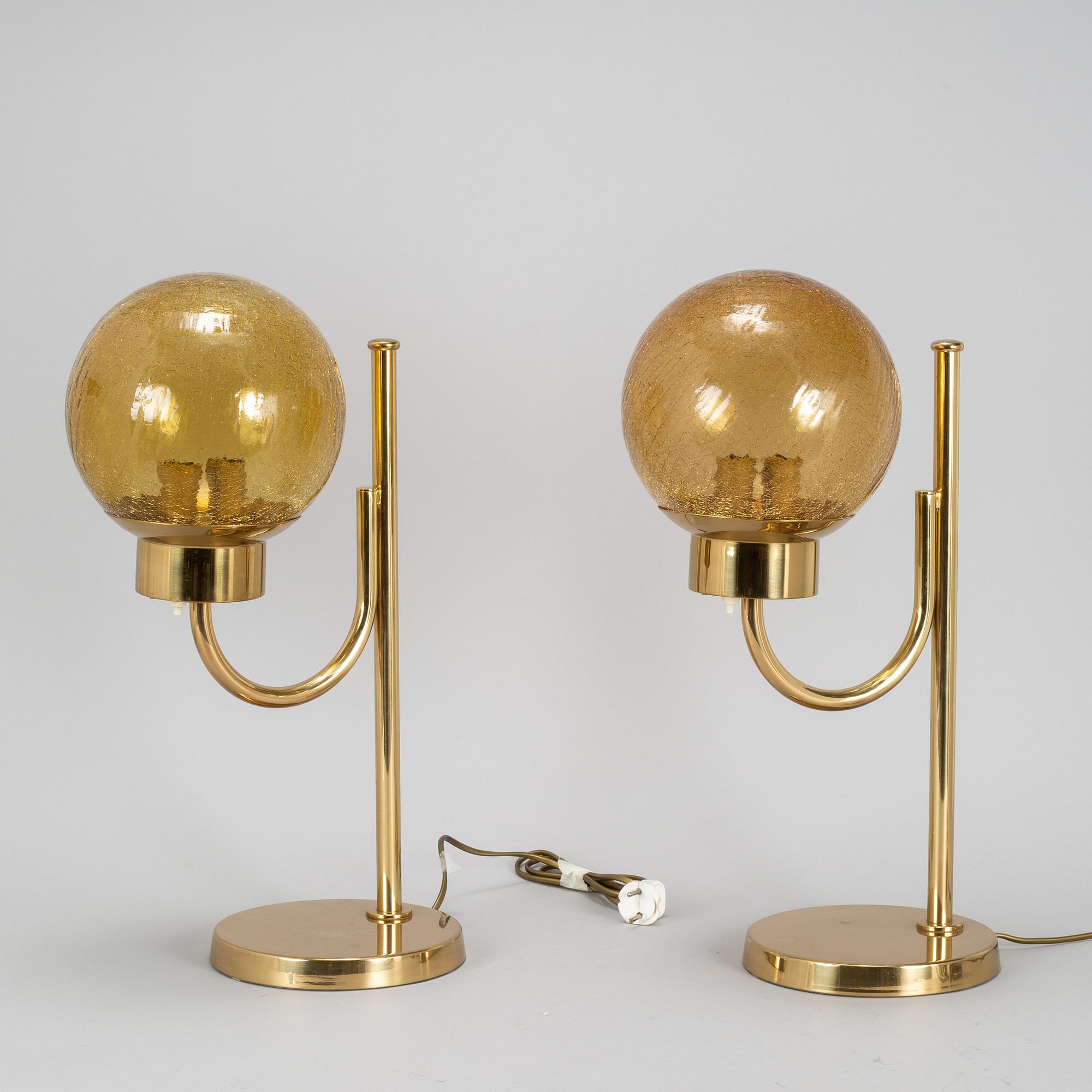 A pair of 'B090' table lamps, Bergboms, 1960s.