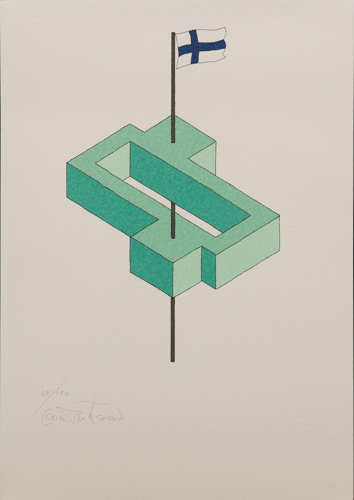 OSCAR REUTERSVÄRD, färglitografier 15 st i mapp signerade och numrerade 43/190.