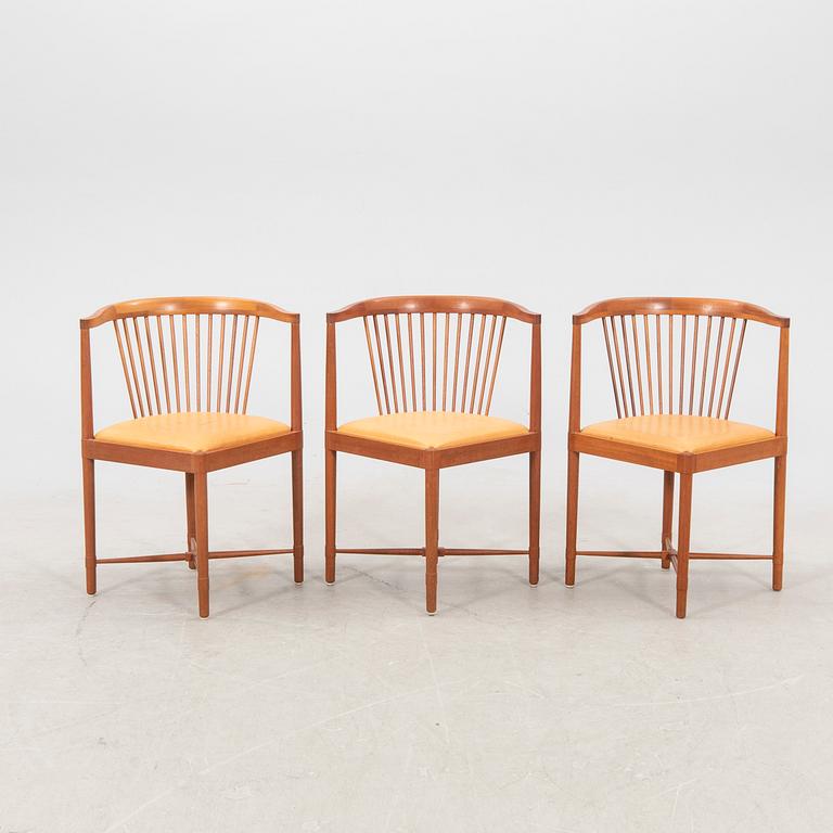 Børge Mogensen, a set of five Ruder Konge mahogany chairs from Sørgeborg Møbelfabrik, Denmark.