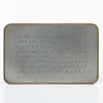 Estrid Ericson, askar, ett par, tenn, modell A1022 samt 364, Firma Svenskt Tenn, Stockholm 1949.