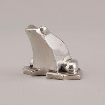 A pewter frog by Gunnar Cyrén, 1980´s/90´s. Signed.