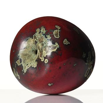 Hans Hedberg, a faience scupture of an apple, Biot, France, ca 1986.