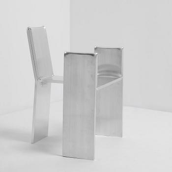 David Taylor, stol, unik, "Aluminium Chair", Studio Mellösaverken, Sverige, 2025.