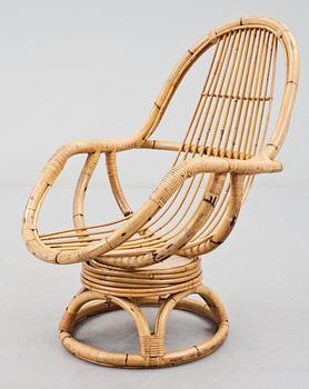 FÅTÖLJ, bambu, 1900-talets mitt.