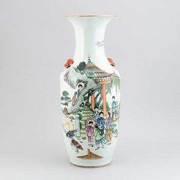 A Chinese famille rose floor vase, 20th century.