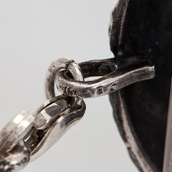 Helky Juvonen, armband och ring, silver, 1970-tal.