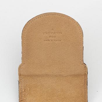 Louis Vuitton, a monogram canvas toilet bag and a sunglasses case.