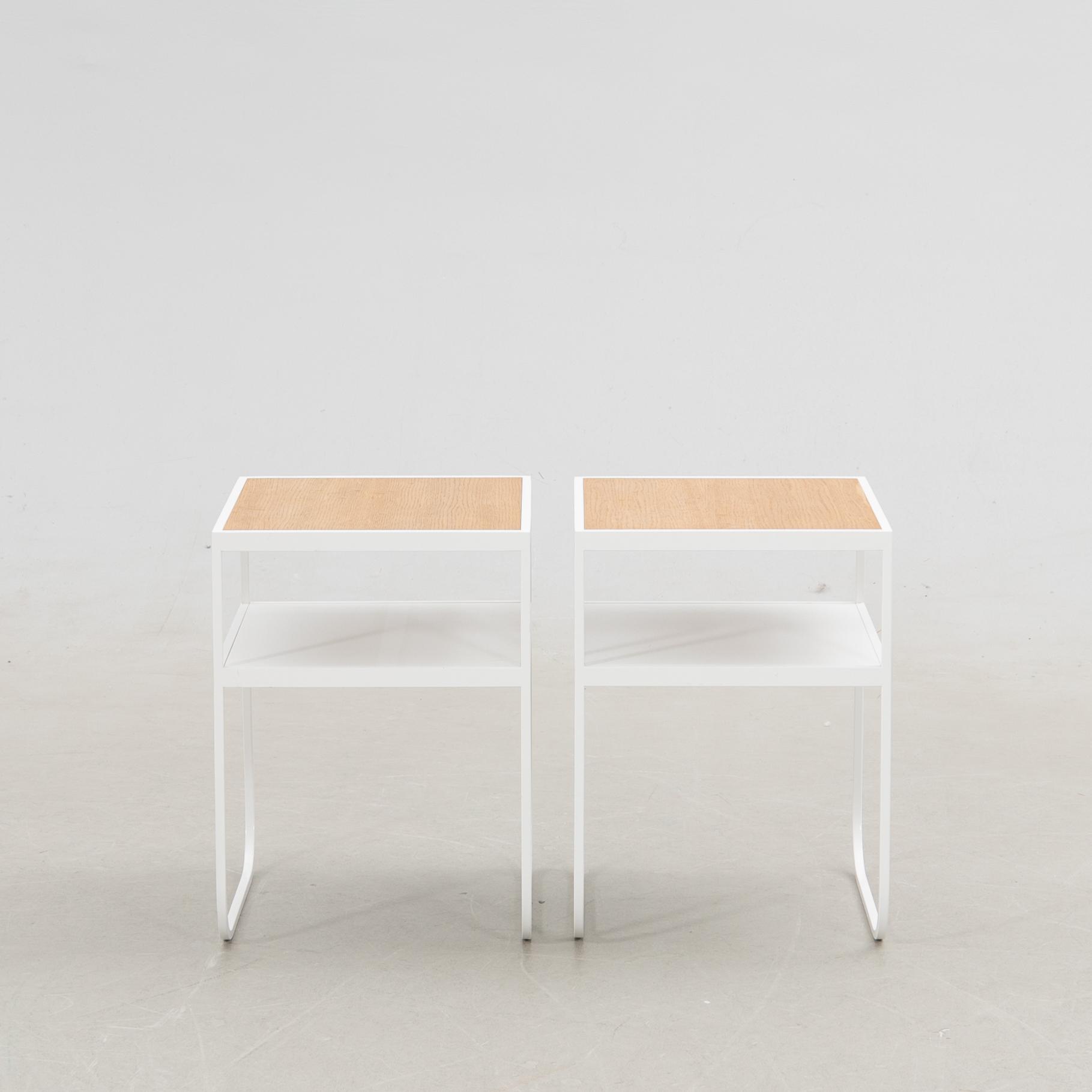 Mats Broberg & Johan Ridderstråle, bedside tables, a pair, "Nati Tati", Asplund.