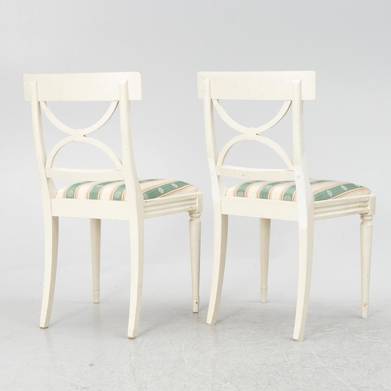 Chairs, 6 pcs, Gustavian style, in the Bellman model, 20th century.
