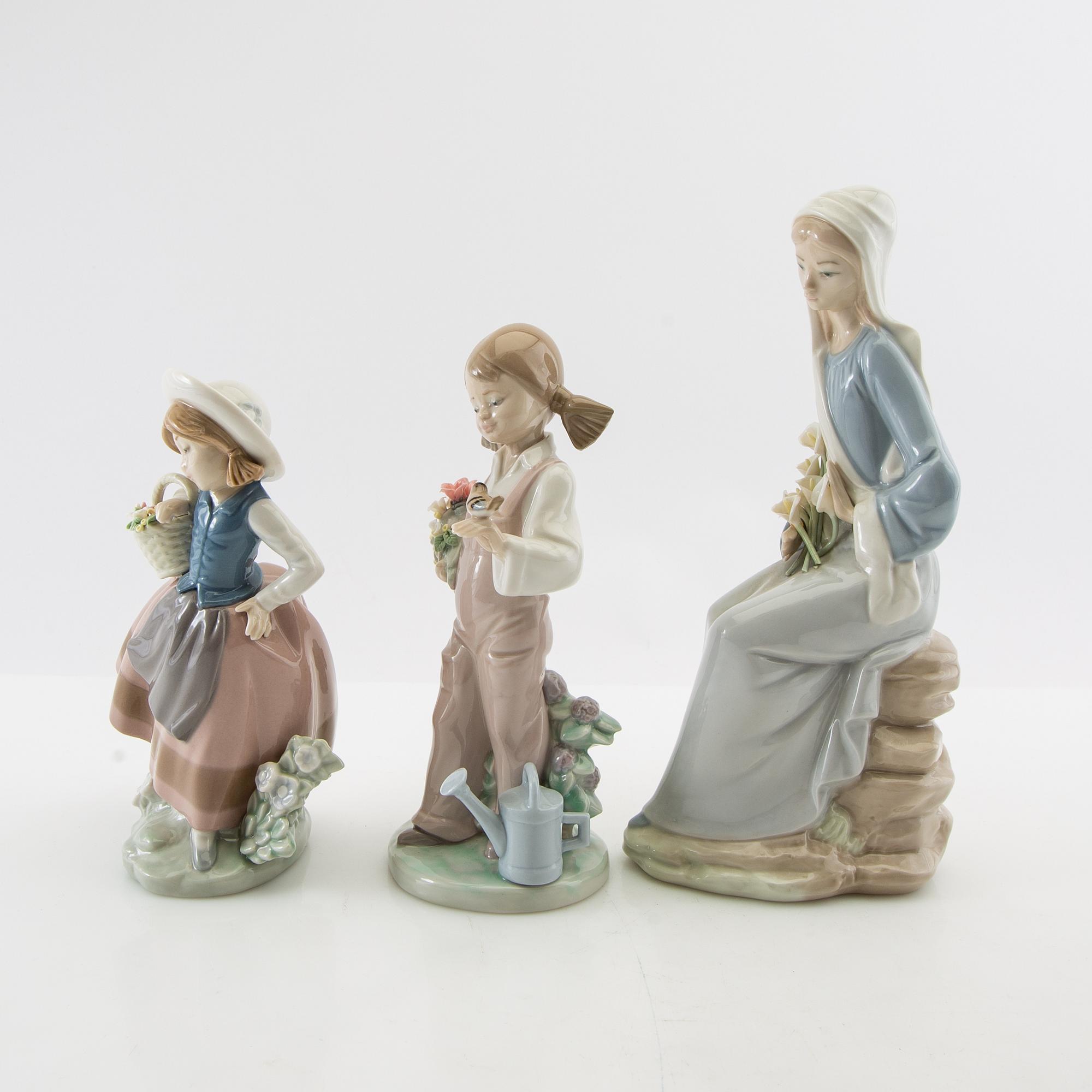 Figurines, 3 pcs, Lladró Spain, 1971-1983.